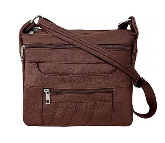 Roma Leathers Leather Concealed Carry Crossbody Purse