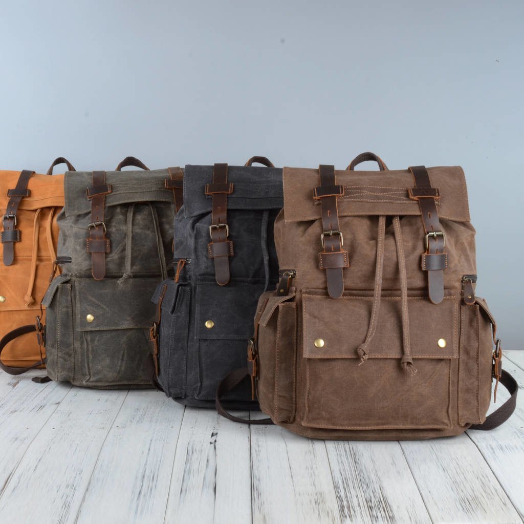 kattee canvas & leather backpack